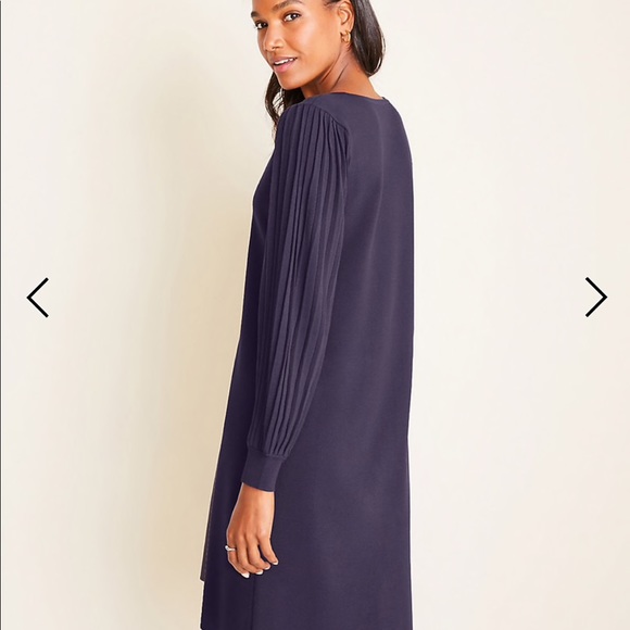 Used Ann Taylor Ribbed Sleeve Sweater Dress size S - Picture 2 of 2